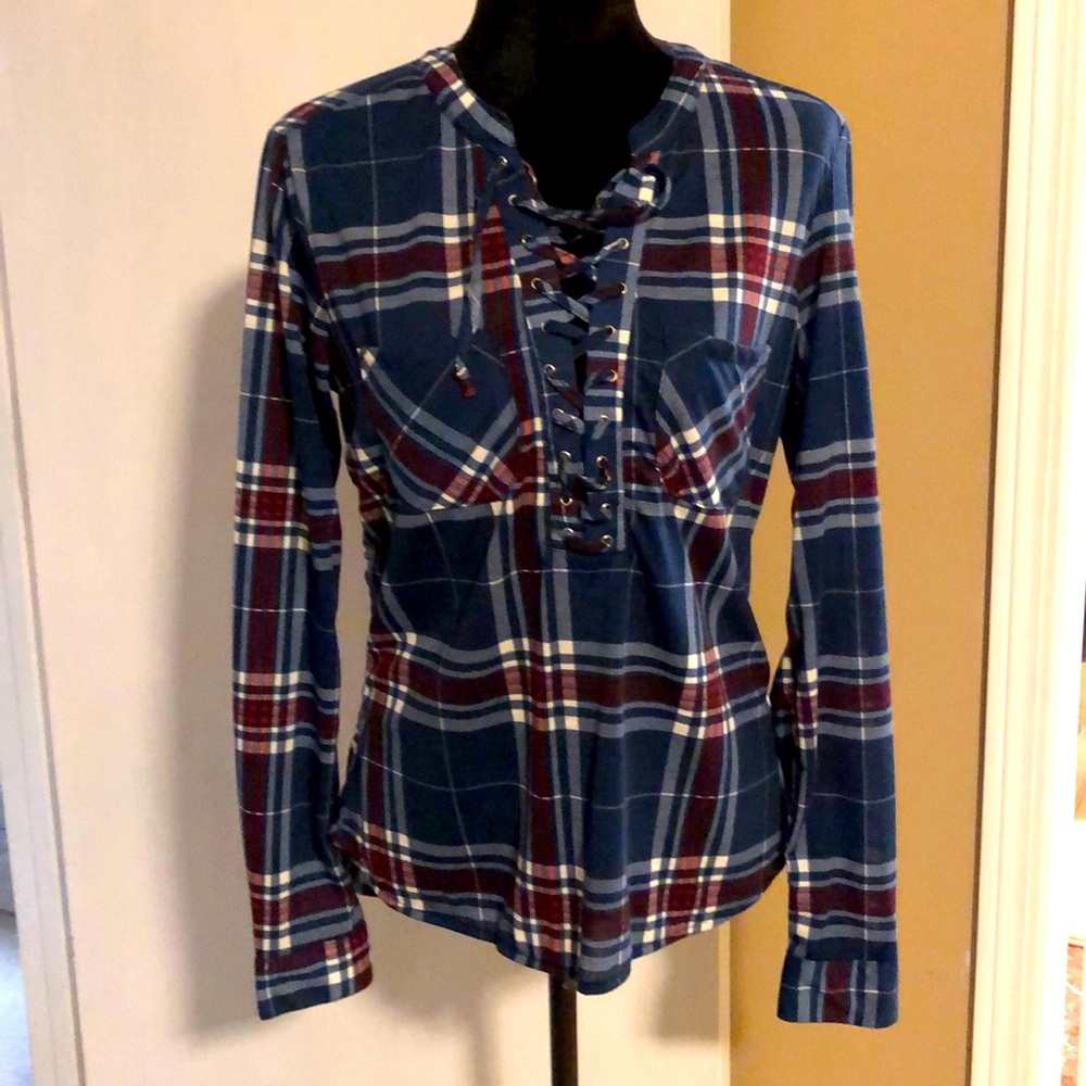 Rue21 size Small plaid long sleeve Top